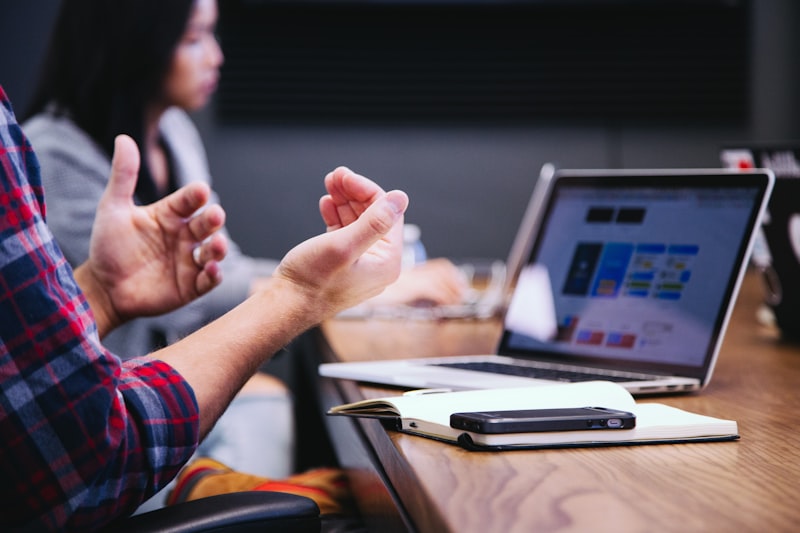 People working together in a bright office
